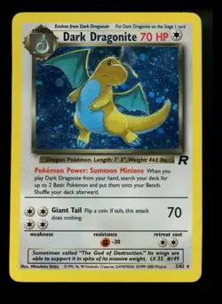 #2 Dark Dragonite 5/82 Team Rocket 2000 Holo Rare WOTC Pokemon Card TCG - Image 1