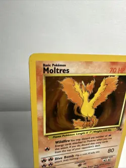 Pokemon TCG Moltres Holo Rare Card Unlimited Fossil 12/62 - Image 3
