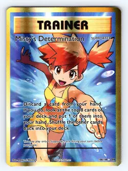 2016 Pokemon Misty's Determination #108/108 Full Art Ultra Rare - NM 💎 - Image 1