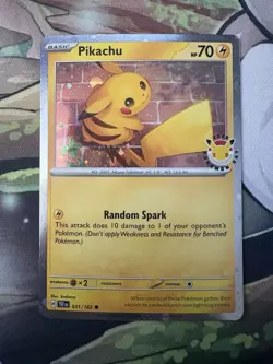 Pokemon Tcg Pikachu 051/162 Pokemon Day 2026 Promo Stamped Nm - Image 1