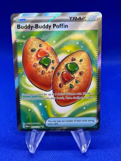 Pokemon ME01: Mega Evolution Buddy Buddy Poffin 167/132 Full Art Ultra Rare NM - Image 1