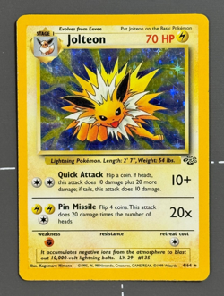 1999 Pokemon Jungle. 4/64 Jolteon Holo. LP - Image 1