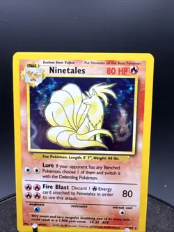 Pokemon TCG Ninetales 12/102 Base Set Holo Rare Vintage WOTC LP / NM - Image 2