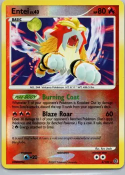 Pokemon TCG Entei 4/132 Secret Wonders Holo LP - Image 1
