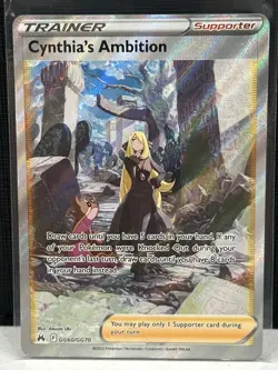 Cynthia's Ambition GG60/GG70 Rare Ultra Crown Zenith Galarian Gallery Pokemon NM - Image 1