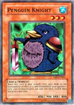 Penguin Knight - DB1-EN001 - Common - Unlimited Edition - Lightly Played - Image 1