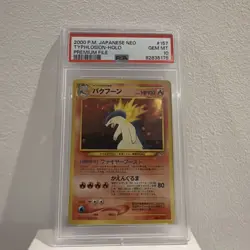 2000 P.M. Japanese Neo Typhlosion Holo Card PSA 10 Gem MT - Image 1