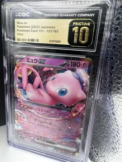 🔥🔥CGC 10 PRISTINE Japanese Mew EX 151/165 Holo RR Pokemon Card - Image 2