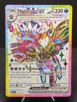 Hydreigon ex 223/191 SV08: Surging Sparks Full Art Ultra Rare Holo Pokemon Card - Image 1