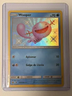 Pokemon TCG Wooper SV9/SV94 Hidden Fates Shiny Vault Holo Rare Card Spanish - Image 1