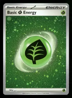 Grass Reverse Holo Energy 001 - S&V 151 - 3 Swirls - Pokemon TCG Card NM - Image 1