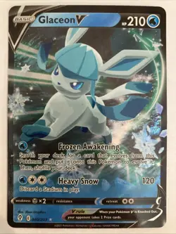 Glaceon V - Evolving Skies 040/203 Pokemon Card NM Ultra Rare SWSH07 - Image 1