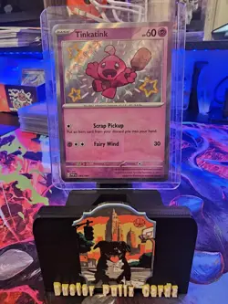 Pokemon TCG Tinkatink S&V Paldean Fates 165/091 Shiny Holo Rare Card NM - Image 1