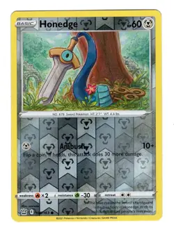 Pokemon TCG Honedge SWSH Battle Styles 105/163 Reverse Holo Common Card NM - Image 1