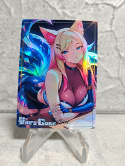 Ahri Trading Card Waifu Goddess Story Anime Girl holo Karte Manga Art Full Art - Image 1