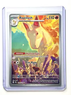 2025 Rapidash 189/182 Illustration Rare IR Holo Destined Rivals Card Pokemon TCG - Image 3