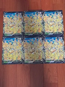 6X JUMBO Pikachu V Union Card SWSH141 Oversized Promo Pokemon Celebrations 25th - Image 1