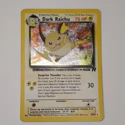 Pokemon Dark Raichu 83/82 Team Rocket Holo Secret Rare Unlimited Card - Image 1