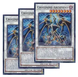 Yugioh - Crossmind Archfiend x 3 - 1st Edition NM - Plus Free Holo Card - Image 1