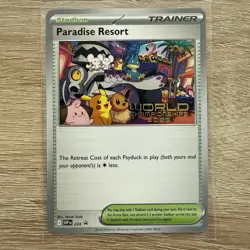 Paradise Resort 2025 World Championships ENGLISH Promo SVP 224 NM Pokemon Card - Image 1