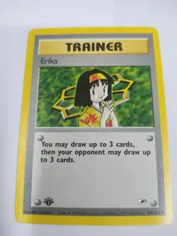 Nm Erika 100/132 Gym Heroes Rare First Edition Pokemon Card - Image 1