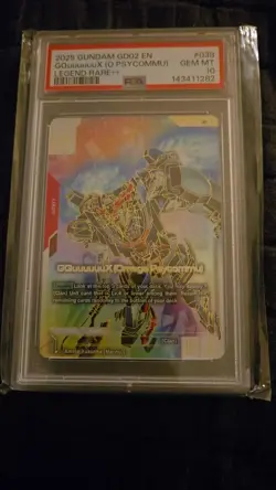 Gundam Card Game GQuuuuuuX (Omega Psycommu) LR++ DUAL IMPACT GD02-038 psa 10 - Image 2