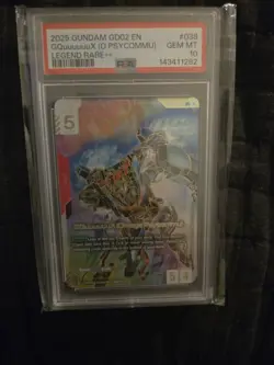 Gundam Card Game GQuuuuuuX (Omega Psycommu) LR++ DUAL IMPACT GD02-038 psa 10 - Image 3