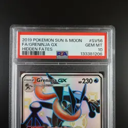 PSA 10 Greninja GX SV56/SV94 Pokemon Hidden Fates Full Art Holo Card - Image 2