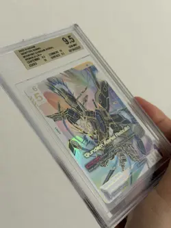 2025 Bandai Gundam Card Game Newtype Rising Gundam Aerial LR++ BGS 9.5 PSA 10 - Image 3