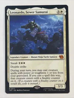 MTG Teenage Mutant Ninja Turtles Leonardo, Sewer Samurai 0017 NM Mythic - Image 1