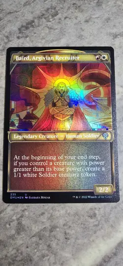 Baird, Argivian Recruiter (Textured Foil) Dominaria United Foil Uncommon MTG NM - Image 1