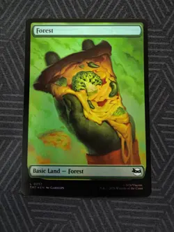 mtg forest full art foil 0257 teenage mutant ninja turtles - Image 1
