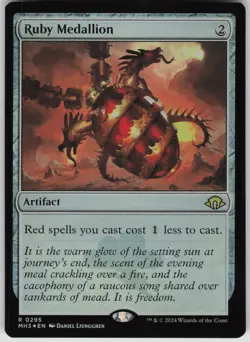 MTG Ruby Medallion Foil NM Modern Horizons 3 Magic 295 - Image 1