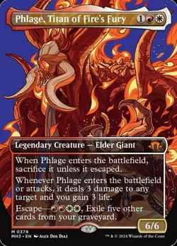 [1x] Phlage, Titan of Fire's Fury - Foil - Borderless Near Mint, English Modern - Image 1