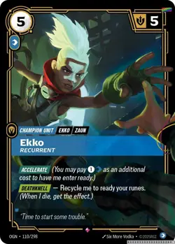 Ekko - Recurrent [OGN - 110/298] - LP [Foil] TCG Riftbound - Image 1