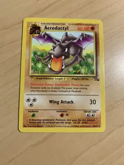 Pokemon - Aerodactyl 16/62 Rare Unlimited Fossil Unlimited LP - Image 1
