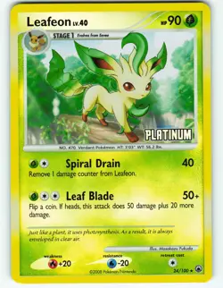 Leafeon - Reverse Holo - 24 Majestic Dawn - Pokemon TCG - 2008 - Image 1