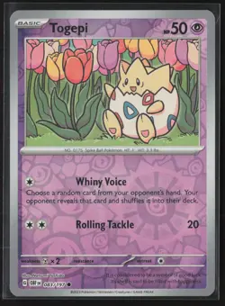Togepi Common SV03: Obsidian Flames 083/197 NM Pokemon Card Reverse Holo - Image 1