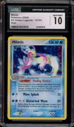 Pokemon Milotic EX Hidden Legends Holo Rare #12 CGC 10 Gem Mint - Image 1