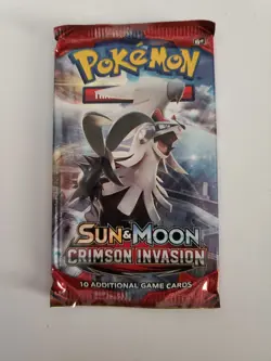 Pokemon Sun and Moon Crimson Invasion Factory Sealed Booster Pack Silvally Art - Image 1