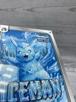 Pikachu as Iceman #24 Lazer Holo Marvel Heroes & Villains (Non-Pokemon Fan Art) - Image 5