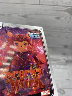 Pikachu as Scarlet Witch Lazer Holo Marvel Heroes & Villains Non-Pokemon Fan Art - Image 5