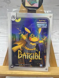 Pikachu as Batgirl Holo Heroes & Villains Flash Edition (Non-Pokemon Fan Art) - Image 2