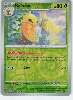 Kakuna 014/165 Common Reverse Holo SV: Scarlet & Violet 151 NM Pokemon - Image 1