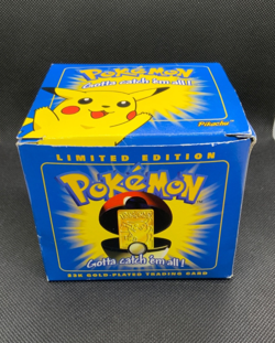 1999 Pokemon Pikachu Burger King 23K Gold Plated Card w/ Pokeball *NIB* - Image 1