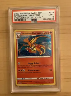 2022 Black Star Promo Special Delivery Charizard 075 Pokemon Center Holo Psa 9 - Image 1