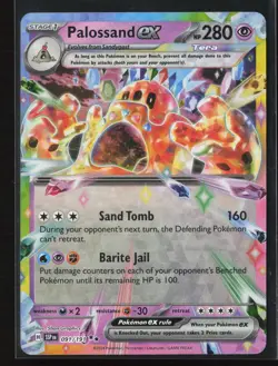 Palossand ex 091/191 Double Rare SV08: Surging Sparks Pokemon TCG NM - Image 1