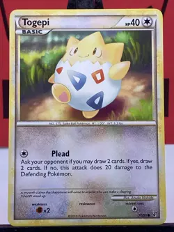 Togepi 70/90 Undaunted Pokemon TCG Regular Common 2010 LP - Image 3