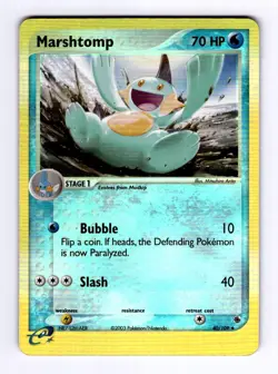 Marshtomp - 40/109 Ruby and Sapphire #40 (2003) Uncommon Reverse Holo NM Pokemon - Image 1
