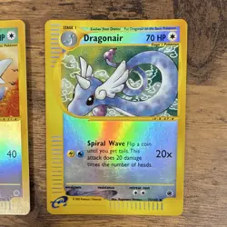 Pokemon TCG Expedition Reverse Holo Dratini 107/165 & Dragonair 75/165 LP/NM- - Image 3